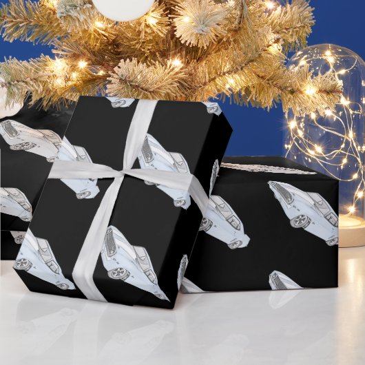 Papier Cadeau Bleu camaro camarade blanc 1969 (Vacances)