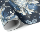 Papier Cadeau Bleu céleste (Coin rond)