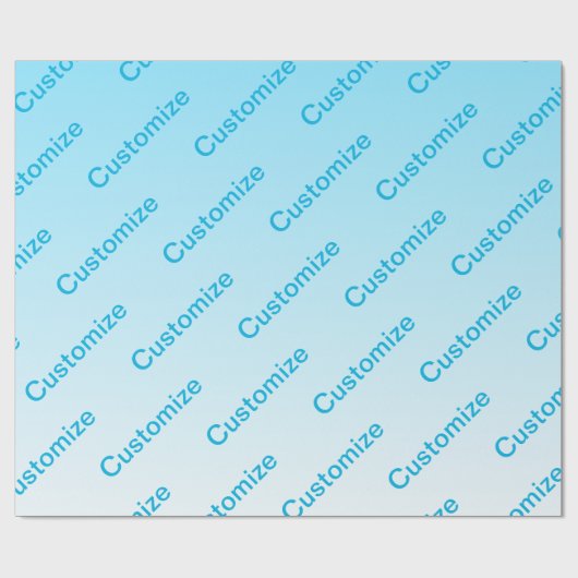 Papier Cadeau Bleu ciel (couleur changeable!) Dégradé & motif de (Plat)