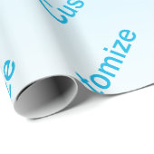 Papier Cadeau Bleu ciel (couleur changeable!) Dégradé & motif de (Coin rond)