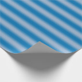 Papier Cadeau Bleu clair à bleu foncé Rayures douces (Coin)