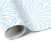 Papier Cadeau Bleu clair Abstrait (Coin rond)