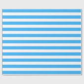 Papier Cadeau Bleu clair rayé (Plat)