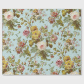 Papier Cadeau Bleu clair rose (Plat)