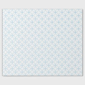 Papier Cadeau Bleu clair sur les cercles de chevauchement blanc (Plat)
