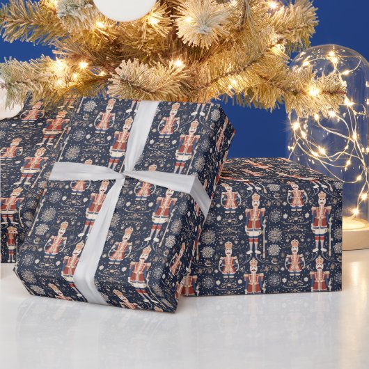Papier Cadeau Bleu, Columbine Nutcracker Ballet (Vacances)