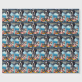 Papier Cadeau Bleu Coonhound sur une pagaie : une aventure Pitto (Plat)