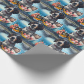 Papier Cadeau Bleu Coonhound sur une pagaie : une aventure Pitto (Coin)