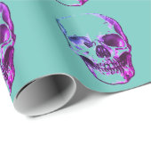 Papier Cadeau Bleu crâne (Coin rond)