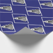 Papier cadeau bleu crosse (Coin)