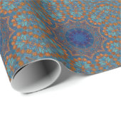 Papier Cadeau Bleu cuivre (Coin rond)