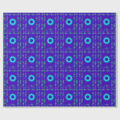 Papier Cadeau Bleu Cyan Royal Bleu Iridescente couleur Art Impri (Plat)