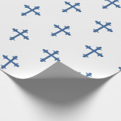 Papier Cadeau Bleu de garçon de confirmation de croix de baptême (Coin)