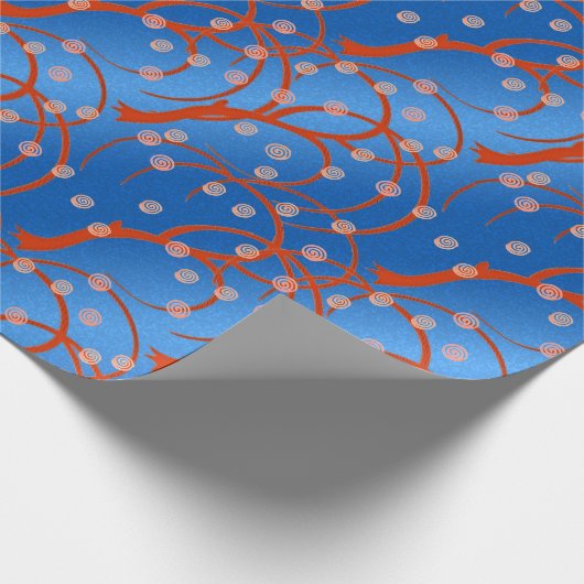 Papier Cadeau Bleu de jasmin (Coin)