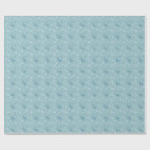 Papier Cadeau Bleu de Noël de cerfs communs (Plat)