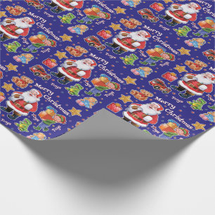 Papier Cadeau Bleu de papier d'emballage de jouets de l'atelier
