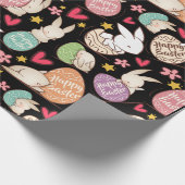 Papier Cadeau Bleu de Pâques et oeufs sans soudure motif (Coin)