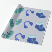 Papier Cadeau Bleu de vacances (Déroulé)