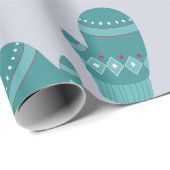 Papier Cadeau Bleu de vacances (Coin rond)