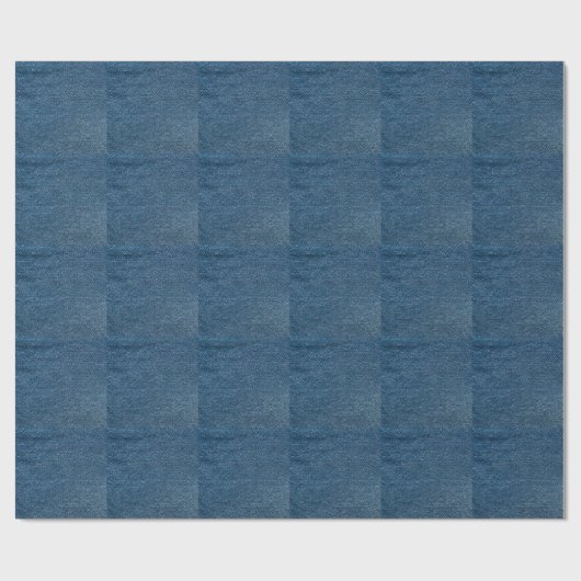 Papier Cadeau Bleu Dénim Texture - Gros plan (Plat)