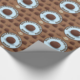 Papier Cadeau Bleu doux et gluant superbe d'anniversaire de