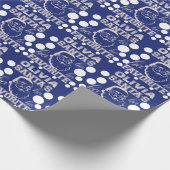 Papier Cadeau Bleu drôle mignon nommé fait sur commande d'Olivia (Coin)