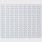 Papier Cadeau Bleu du même rang de Delft (Plat)