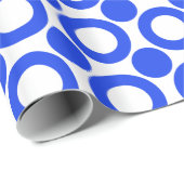 Papier Cadeau Bleu du point 3 (Coin rond)