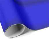 Papier Cadeau Bleu électrique solide (Coin rond)