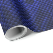 Papier Cadeau Bleu emballant des flammes sur la copie de fibre (Coin rond)