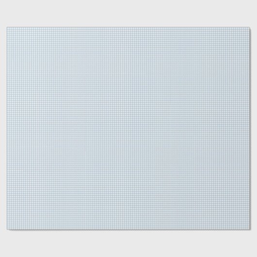 Papier Cadeau Bleu en vichy simple mignon petits chèques plissés (Plat)