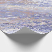 Papier Cadeau Bleu et beige Abstrait et embrouillé (Coin)