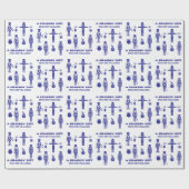 Papier Cadeau Bleu et blanc Casse-noix tendance Crackin' Cadeau (Plat)