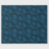 Papier Cadeau Bleu et blanc étoile céleste (Plat)