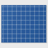 Papier Cadeau Bleu et blanc Simple Minimal (Plat)