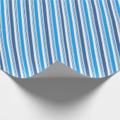 Papier Cadeau Bleu et Bleu Diagonal Peppermenthe (Coin)
