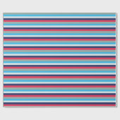 Papier Cadeau Bleu Et Bourgogne (Plat)