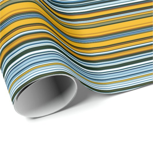 Papier Cadeau Bleu et jaune (Coin rond)