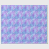 Papier Cadeau Bleu et mauve Froid Étincelles Iridescentes (Plat)