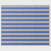 Papier Cadeau Bleu et Parties scintillant argentée (Plat)