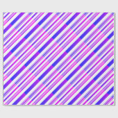 Papier Cadeau Bleu et rose dégradés sur blanc (Plat)