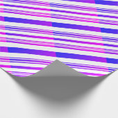 Papier Cadeau Bleu et rose dégradés sur blanc (Coin)