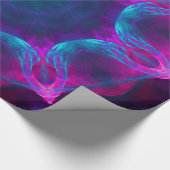 Papier Cadeau Bleu et rose néon foncé Kaleidoscope dégradé (Coin)