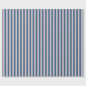 Papier Cadeau Bleu et rose rayé (Plat)