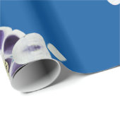 Papier cadeau bleu et violet, élégant (Coin rond)