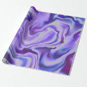 Papier Cadeau Bleu et violet élégant marbre numérique Abstrait (Déroulé)