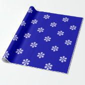 Papier Cadeau Bleu étoiles Simple Minimal (Déroulé)