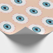 Papier Cadeau Bleu Eyeball Motif Halloween Bloodshot Eyeball (Coin)