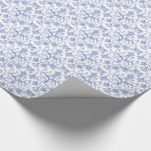 Papier Cadeau Bleu fait sur commande de bigorneau sur floral