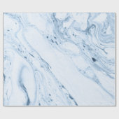 Papier Cadeau Bleu faux marbre (Plat)